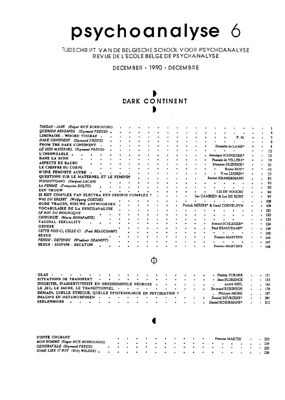 Psychoanalyse06Sommaire